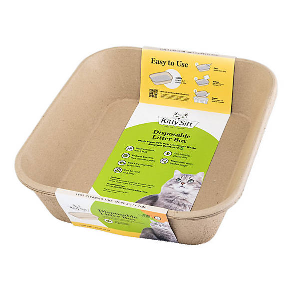 Cat Litter Box Kitty Sift Jumbo Disposable Litter Tray