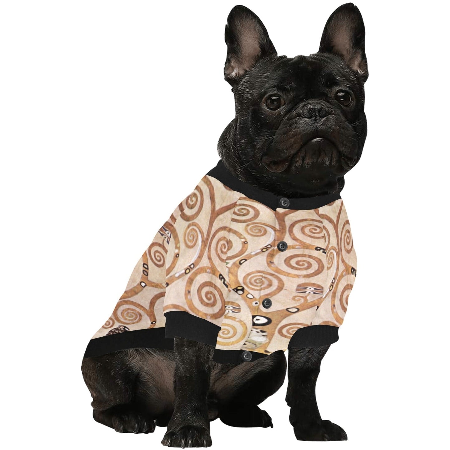 Dog T-Shirt Gustav Klimt The Kiss Fine Art Round Neck