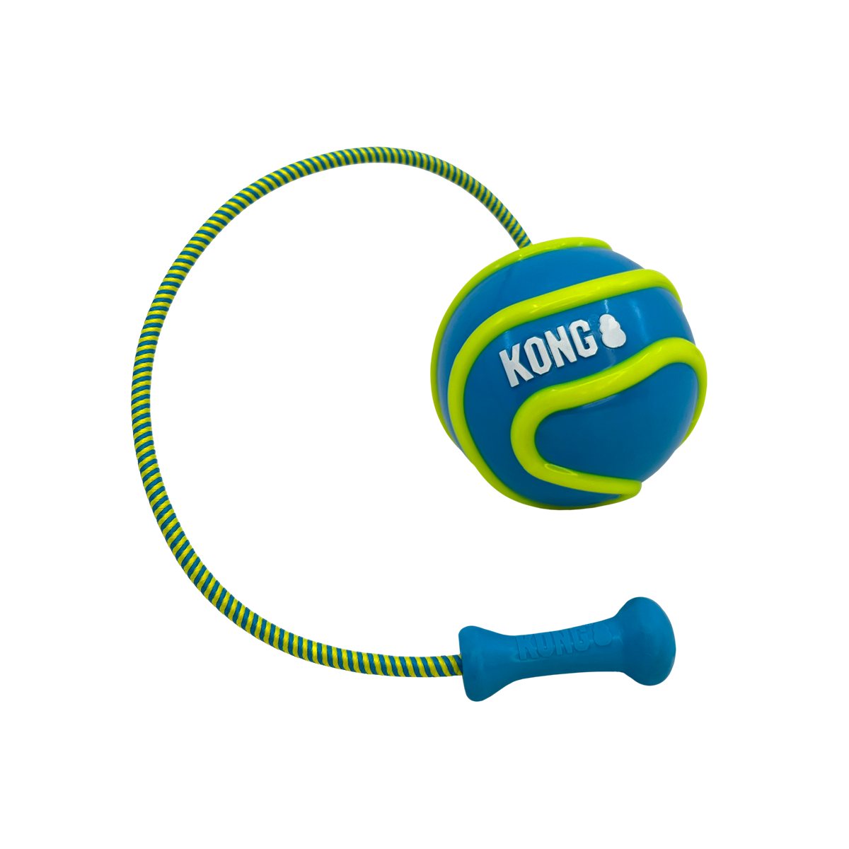 Dog Ball Toy KONG Bunji High Visibility Bungee Fetch Ball