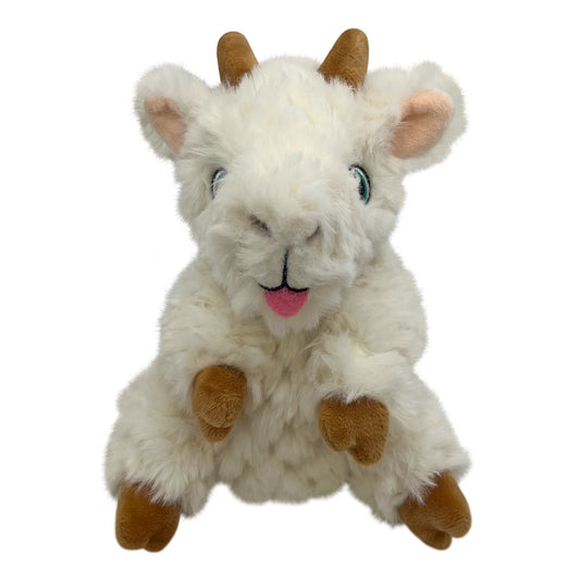 Dog Plush Toy KONG Comfort Tykes Goat Soft Squeaky Baby Chew - Detail Angle 2 | Majestic Pet Kingdom