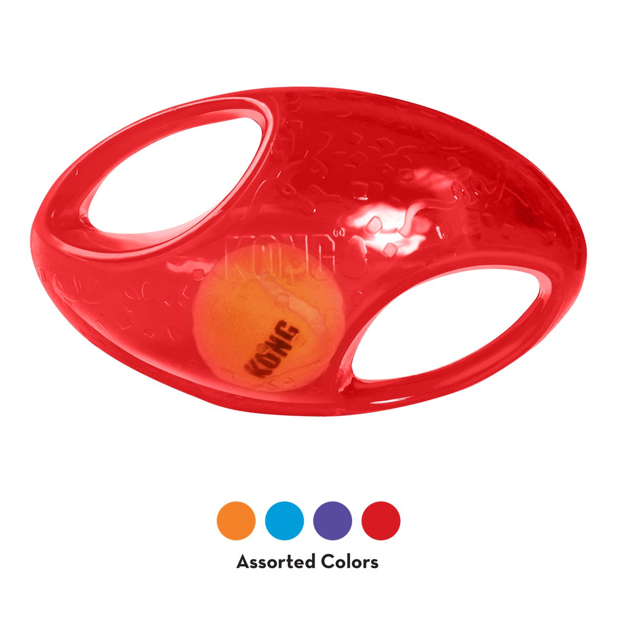 Dog Toy KONG Jumbler Football Squeaky Interactive Grip Ball