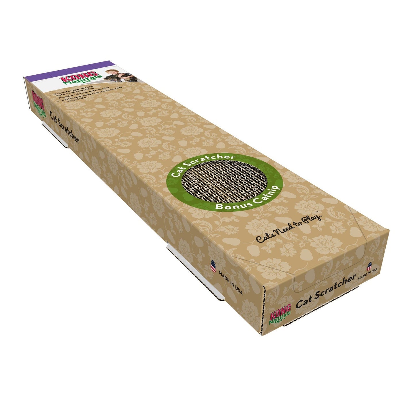 KONG Interactive Pet Toy Naturals Cat Scratchers Premium Design | Majestic Pet Kingdom™