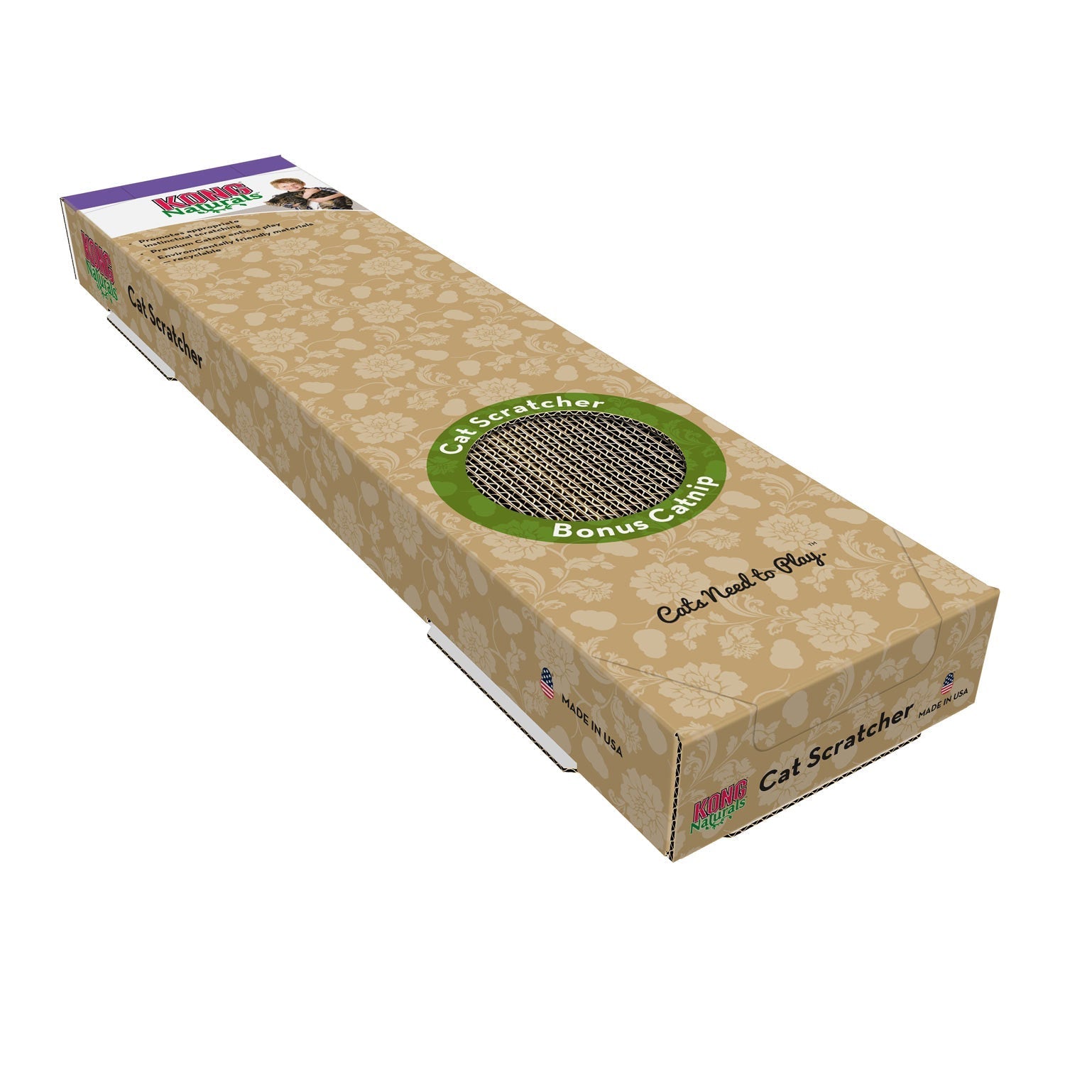 KONG Interactive Pet Toy Naturals Cat Scratchers Premium Design | Majestic Pet Kingdom™