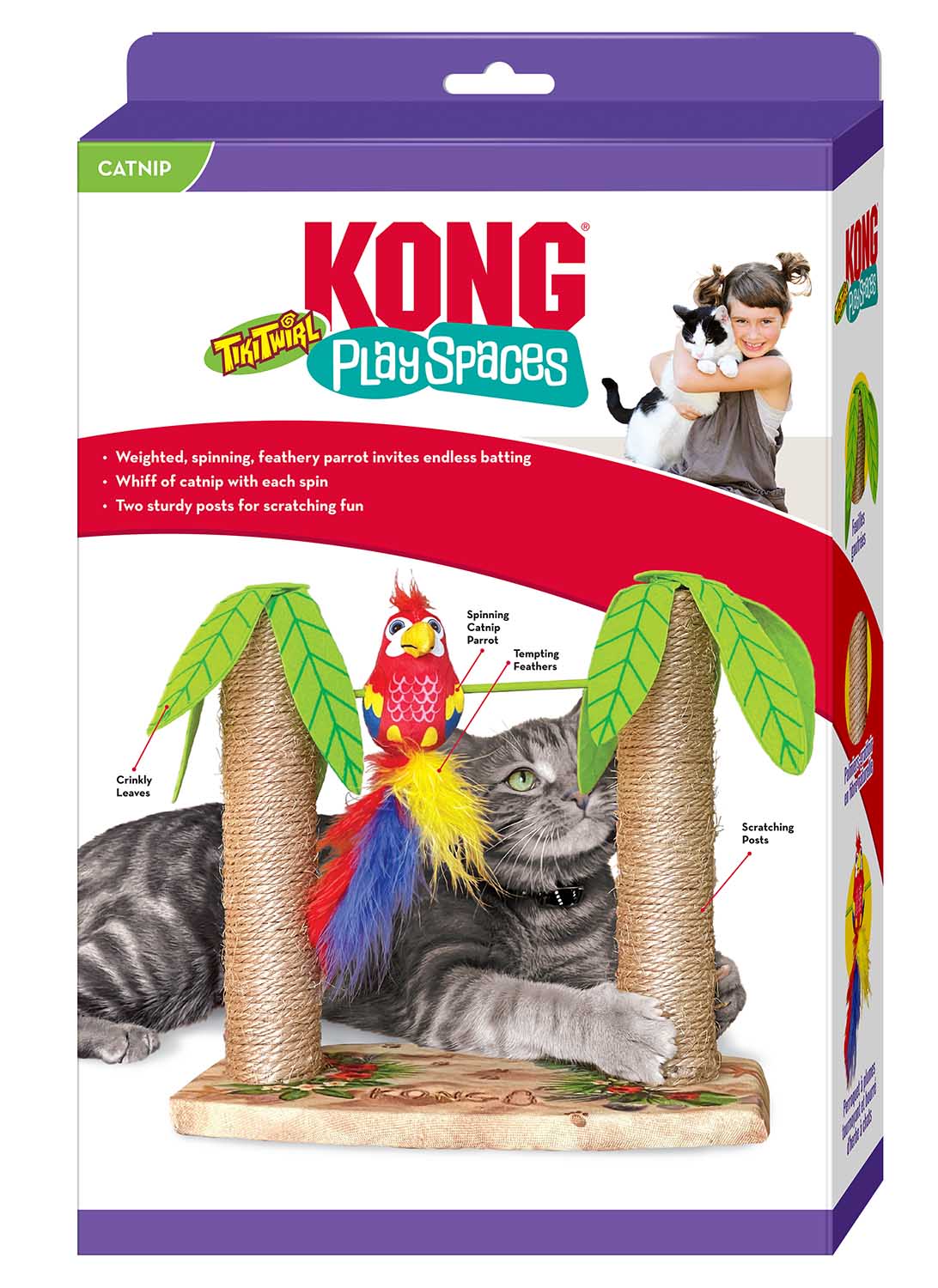 KONG Interactive Pet Toy Play Spaces Cat Tiki Twirl | Majestic Pet Kingdom™