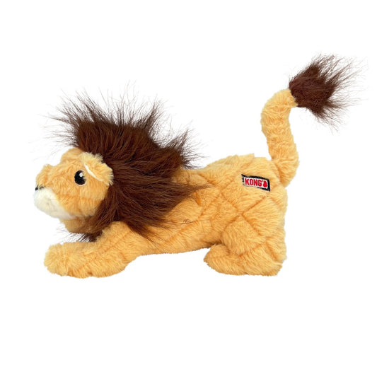 Dog Plush Toy KONG Scampers Lion Squeaky Fetch Chew Toy Med - Detail Angle 2 | Majestic Pet Kingdom