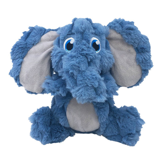 Dog Plush Toy KONG Scrumplez Elephant Soft Squeaky Toy Medium - Detail Angle 2 | Majestic Pet Kingdom