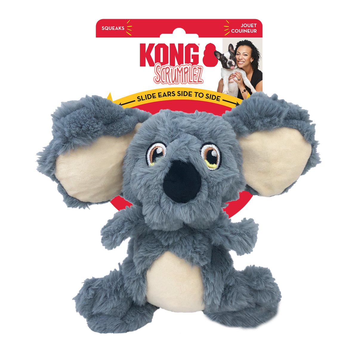 Dog Plush Toy KONG Scrumplez Elephant Soft Squeaky Toy