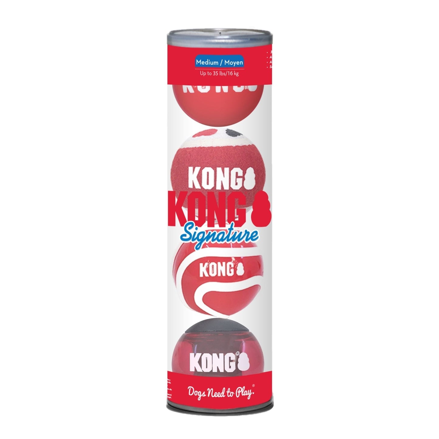 KONG Interactive Pet Toy Signature Fetch Dog Toy Balls, Multi-Pack | Majestic Pet Kingdom™
