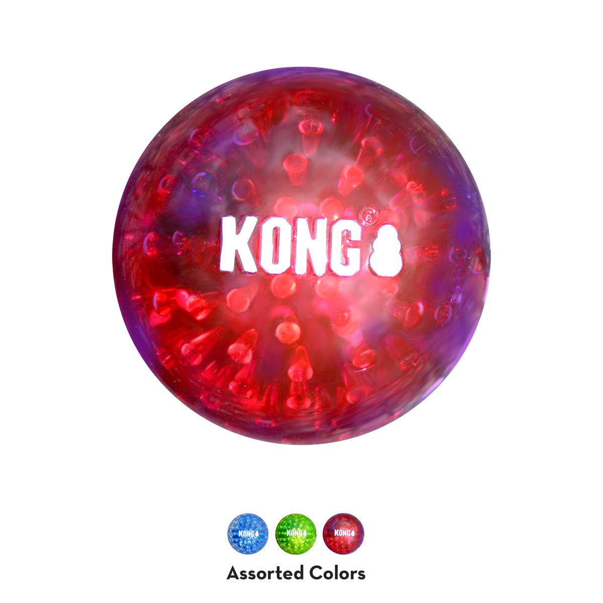 Dog Toy KONG Squeezz Geodz Squeaky Textured Balls 2-Pack Lg