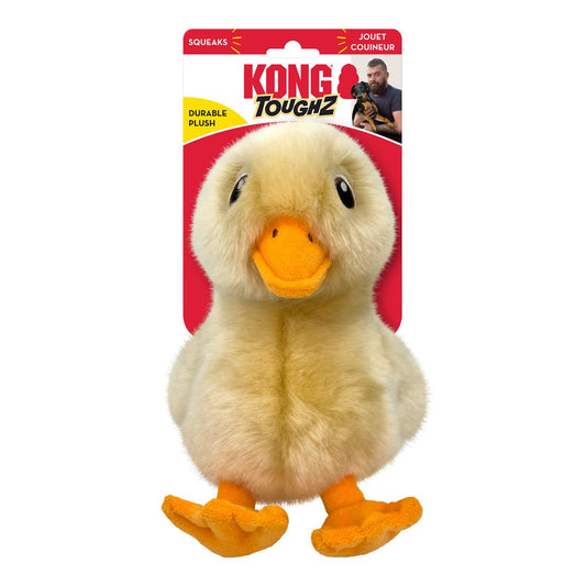 Dog Plush Toy KONG Toughz Duck Reinforced Squeaker Chew Play - Main Feature View | Majestic Pet Kingdom