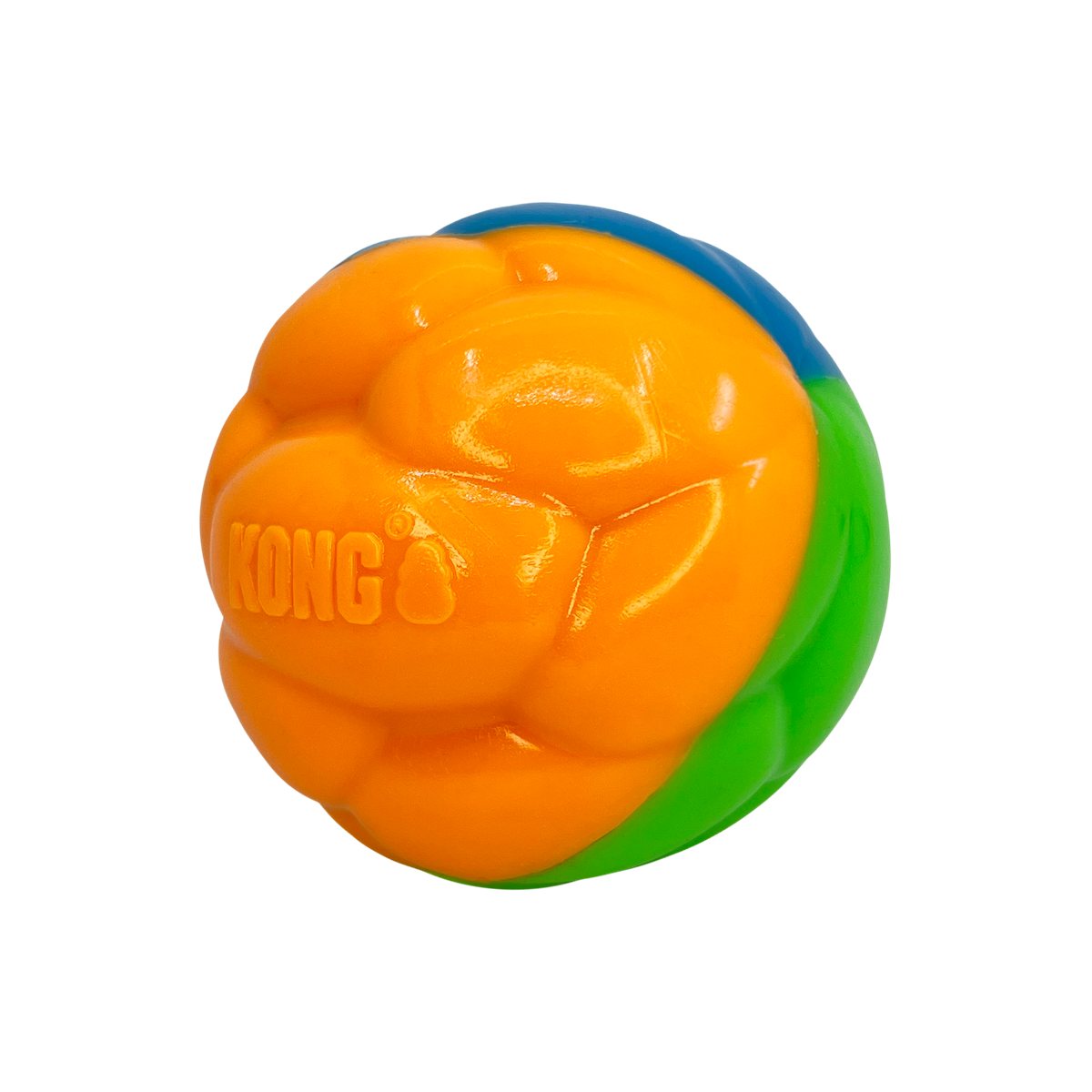 Dog Ball Toy KONG Twistz High Visibility Rubber Fetch Large