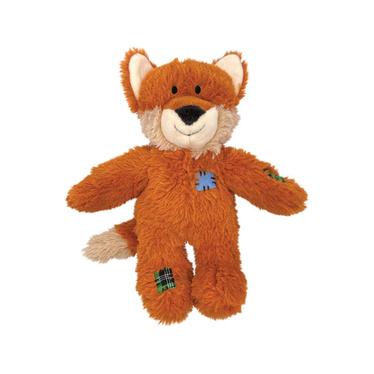 Dog Plush Toy KONG Wild Knots Fox Internal Rope Squeaky Play - Detail Angle 2 | Majestic Pet Kingdom