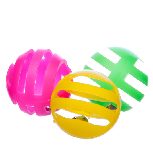 Jeffers Lattice Jingle Balls Cat Toys, 3 Pack Interactive Pet Toy | Majestic Pet Kingdom™