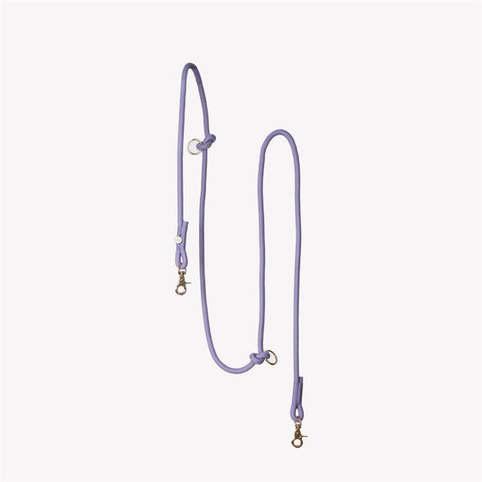 Dog Leash Hands-Free Lavender Braided Rope Running Waist Lead