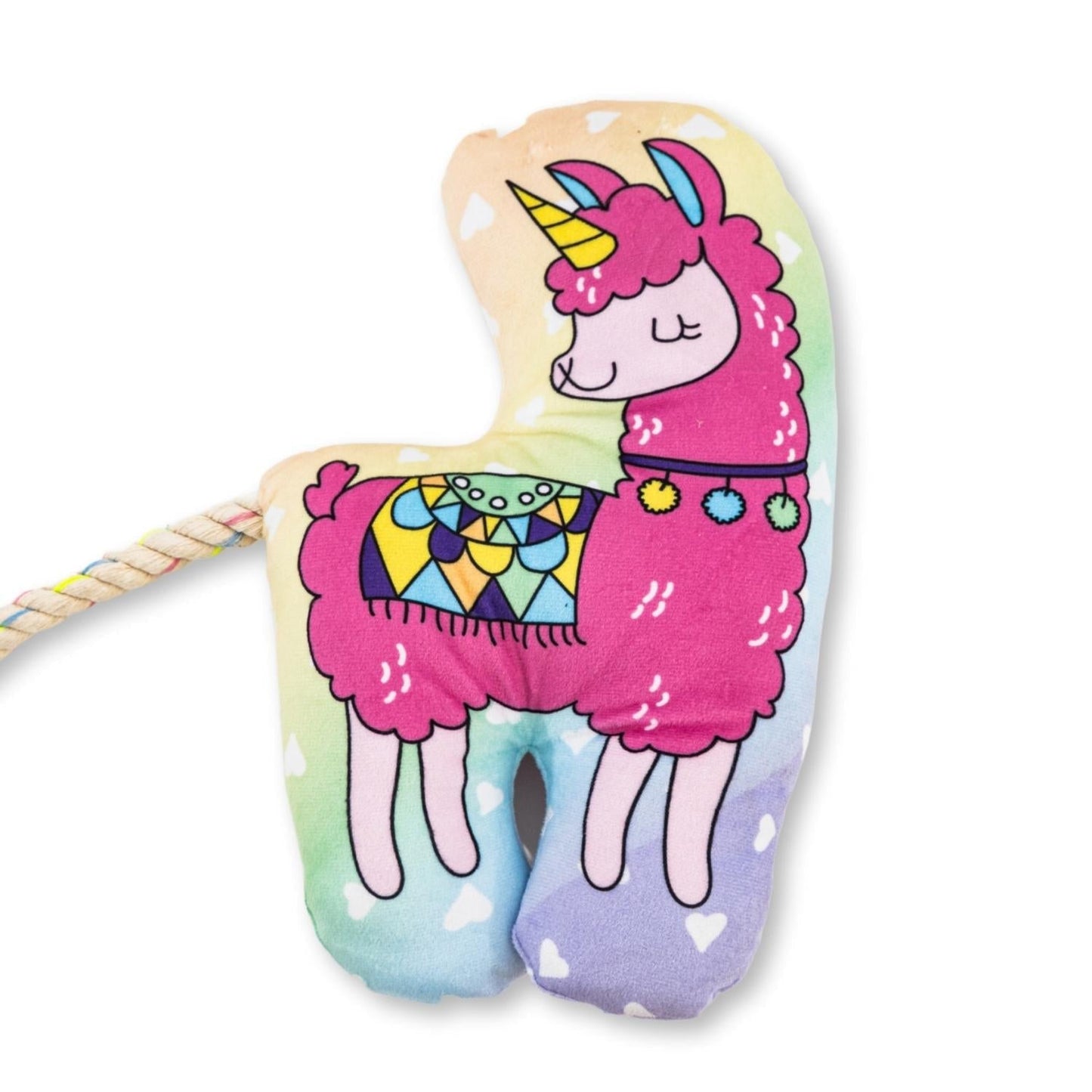 Dog Plush Toy Squeaky Llama Crinkle Paper Cute Stuffed Pet