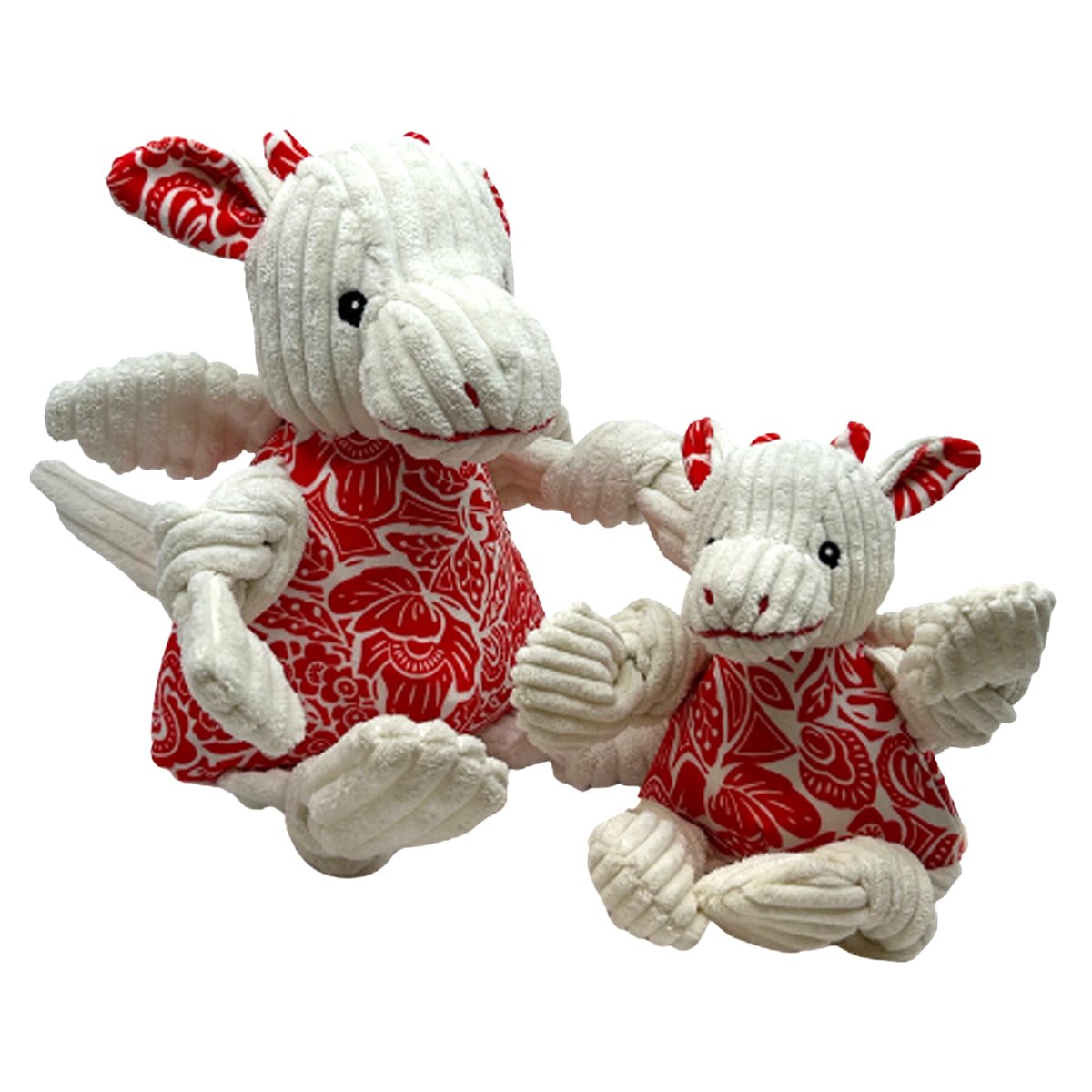 Dog Plush Toy Lucky Dragon Knottie Soft Squeaky Stuffed Animal - Detail Angle 5 | Majestic Pet Kingdom