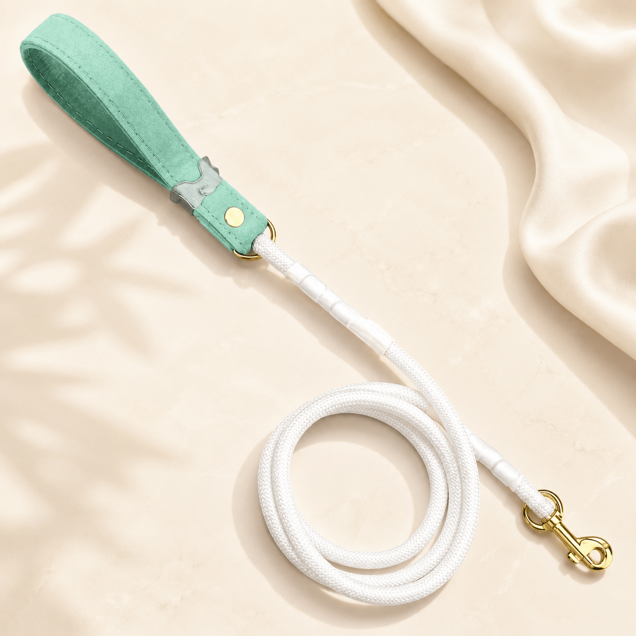 Luxe Leather & Metal Clasp Heavy-Duty Dog Walking Leash