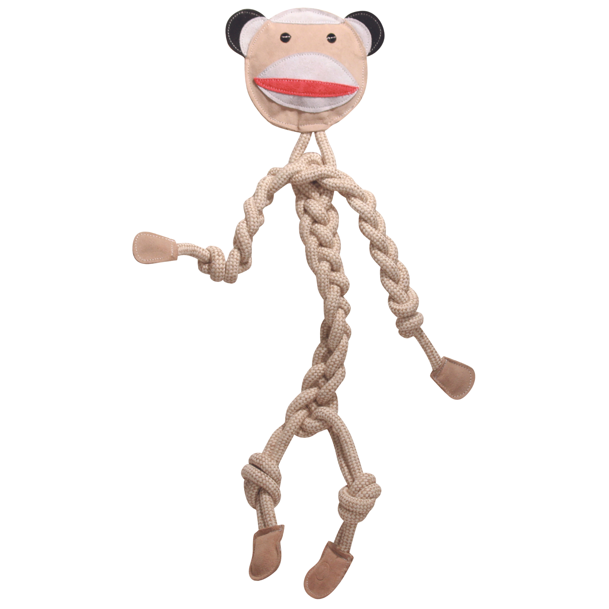 Stuey Sock Monkey Natural Rope Knottie® Dog Toy, Large (9mm