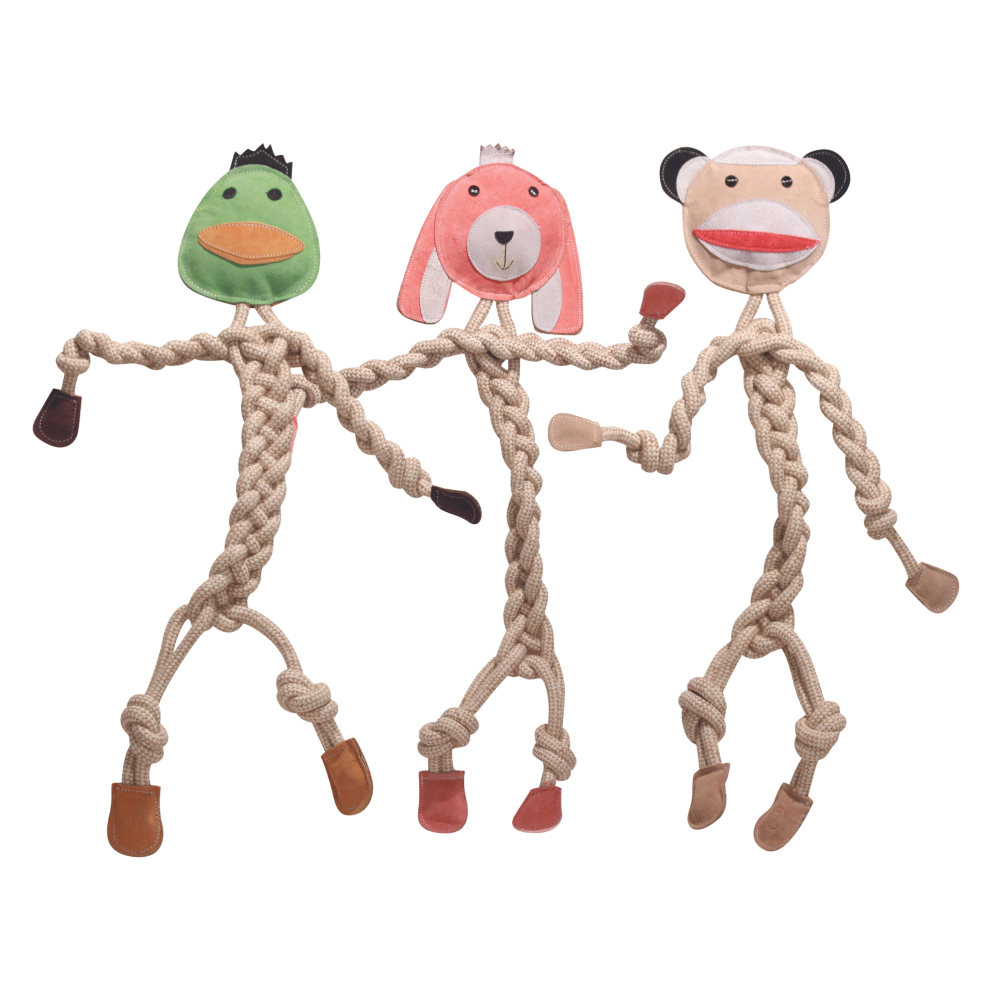 Natural Rope Knottie® Dog Toys, 3 Pack, XL (16mm rope Best