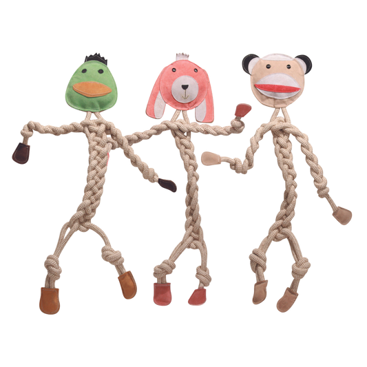 Natural Rope Knottie® Dog Toys, 3 Pack, XL (16mm rope Best