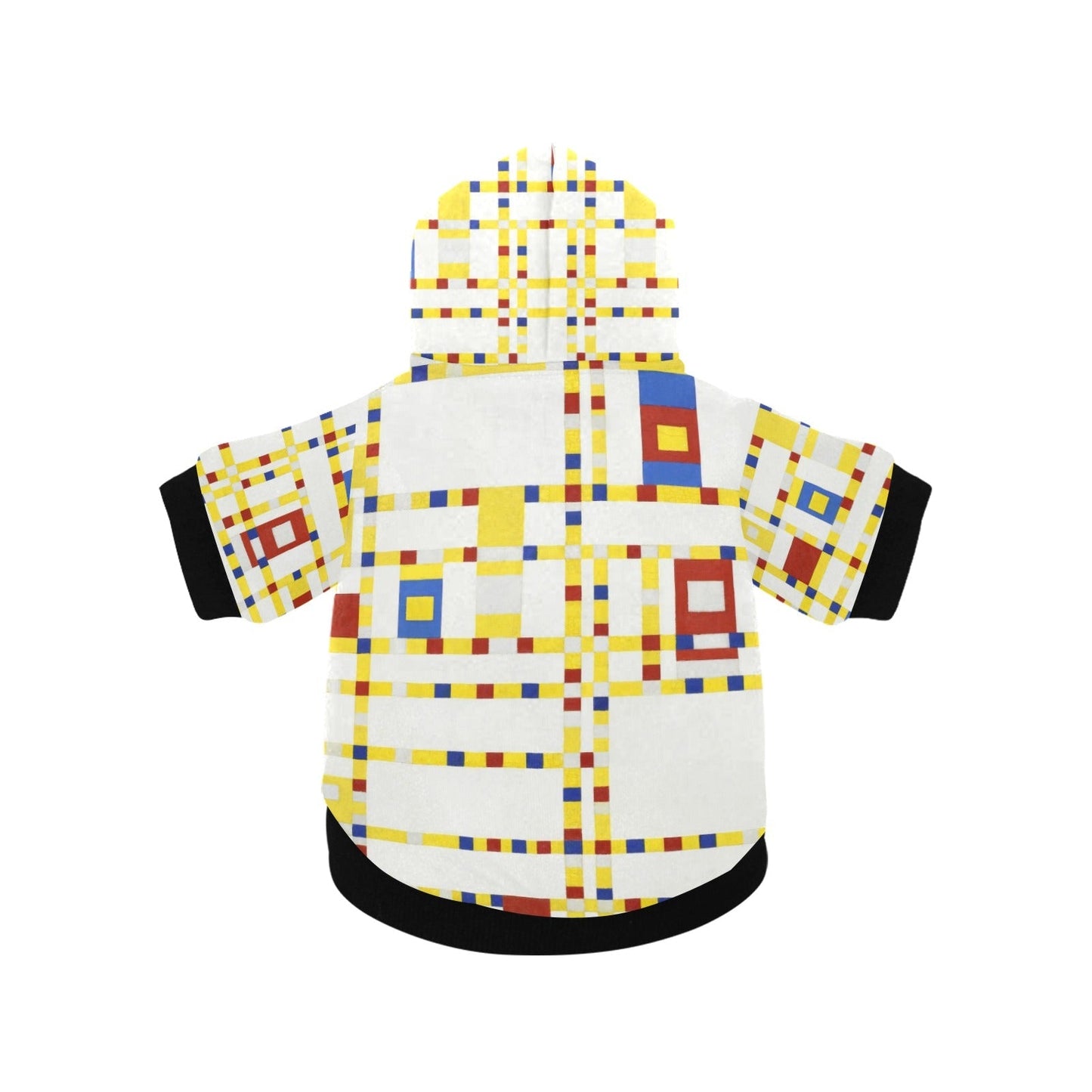 Dog Hoodie Piet Mondrian Broadway Boogie Woogie Button Up - Main Feature View | Majestic Pet Kingdom
