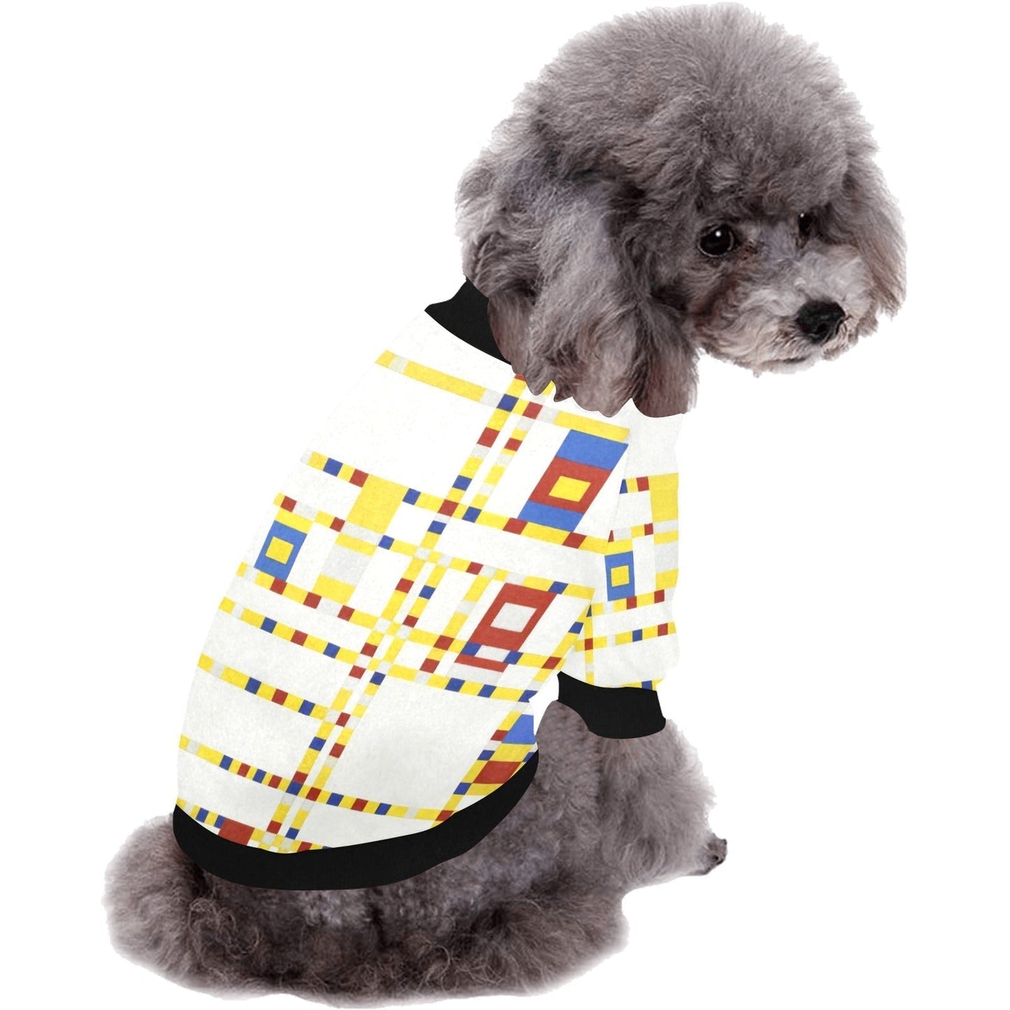 Dog T-Shirt Piet Mondrian Broadway Boogie Woogie Round Neck