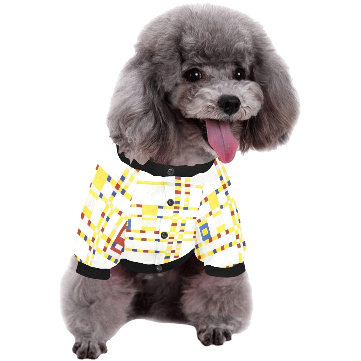 Dog T-Shirt Piet Mondrian Broadway Boogie Woogie Round Neck