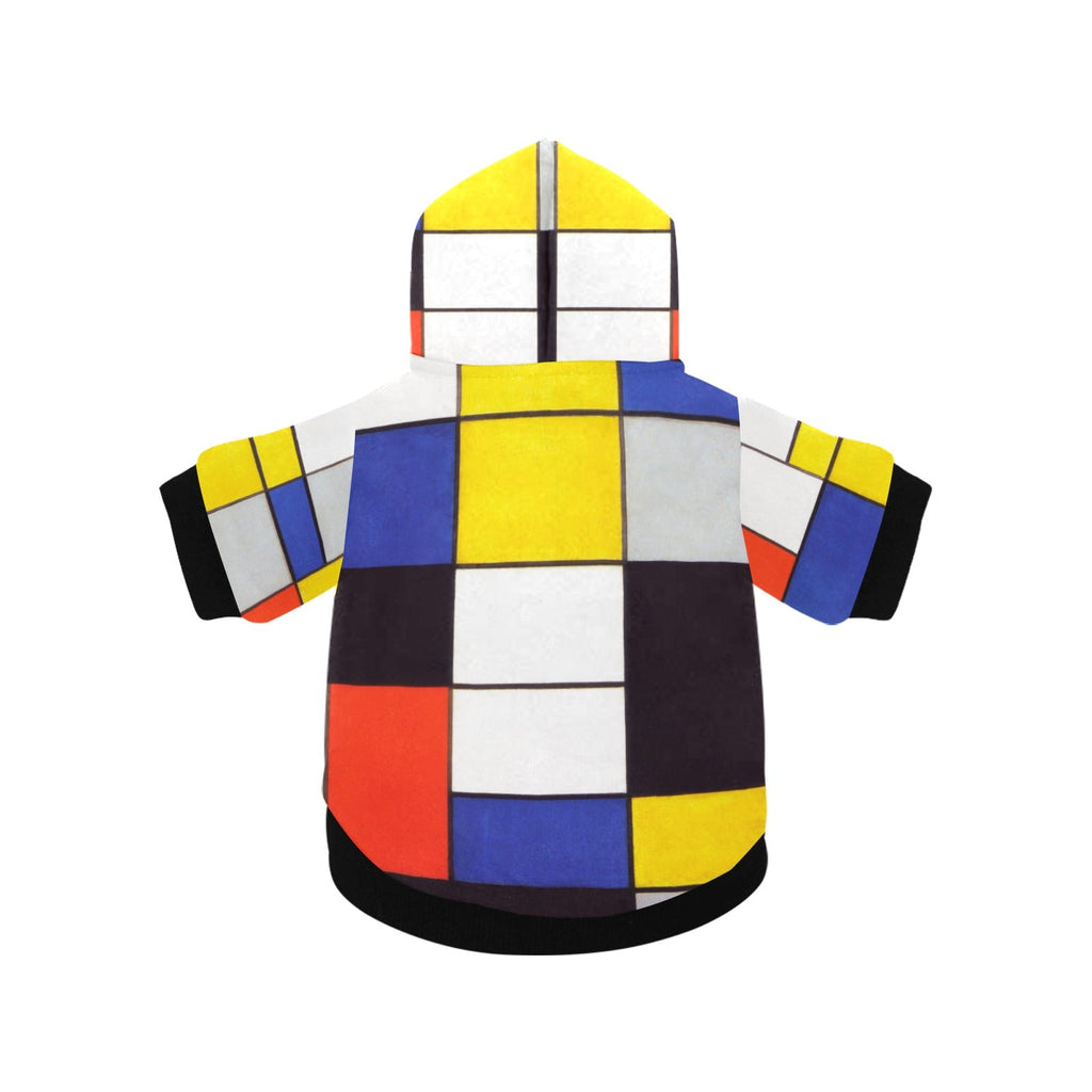 Mondrian Composition A Button Hoodie | The Finest Market