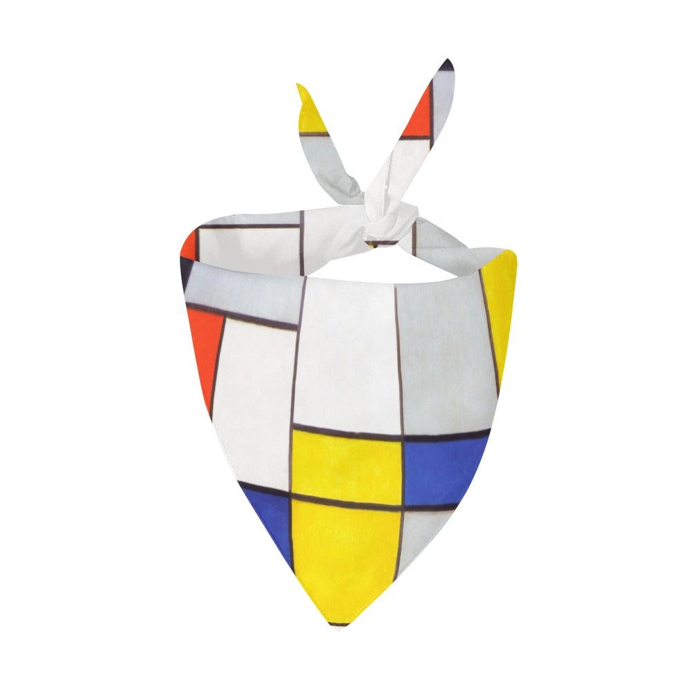 Mondrian Composition A Double-Sided Pet Bandana - Premium