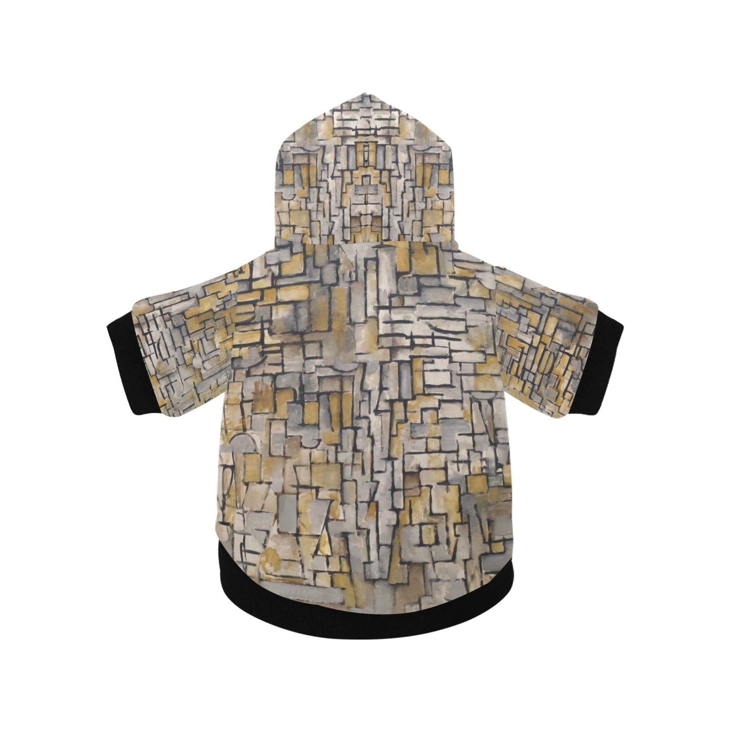 Dog Hoodie Piet Mondrian Tableau No 2 Abstract Button Up Coa