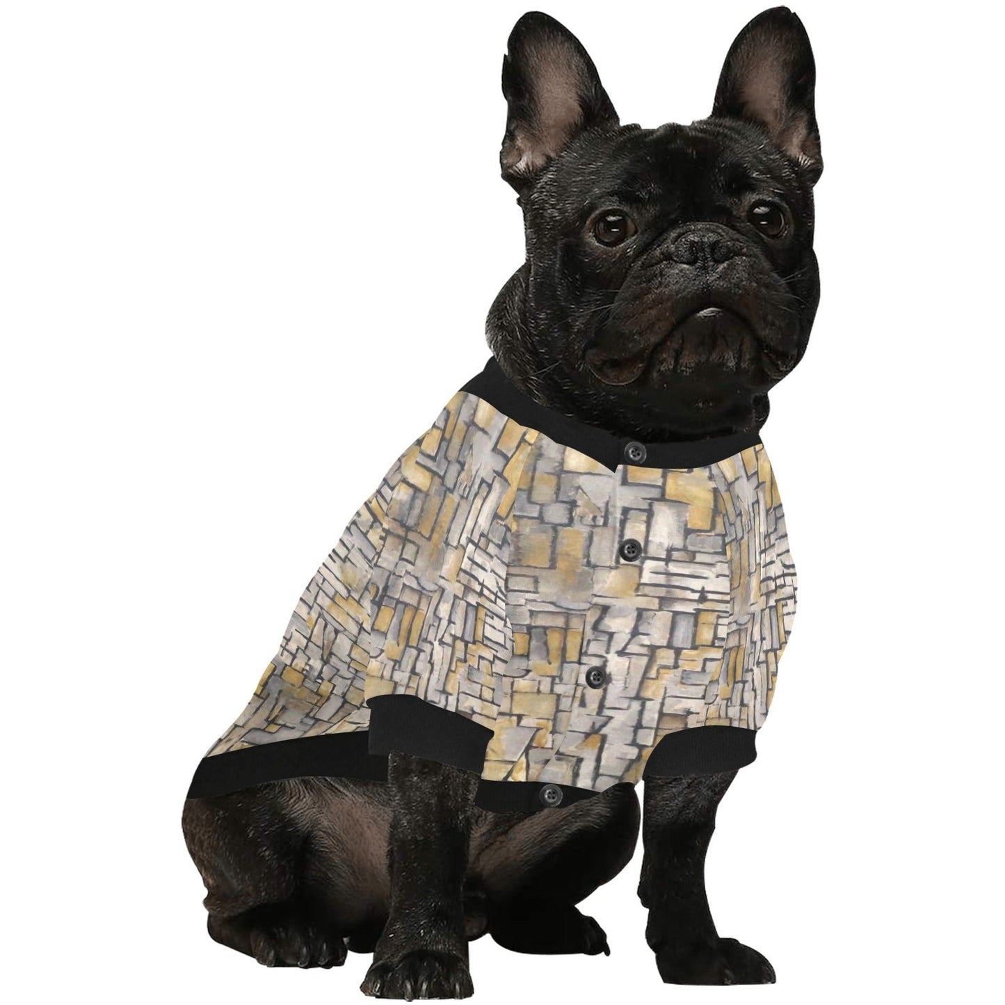Dog T-Shirt Piet Mondrian Tableau No 2 Round Neck Pet