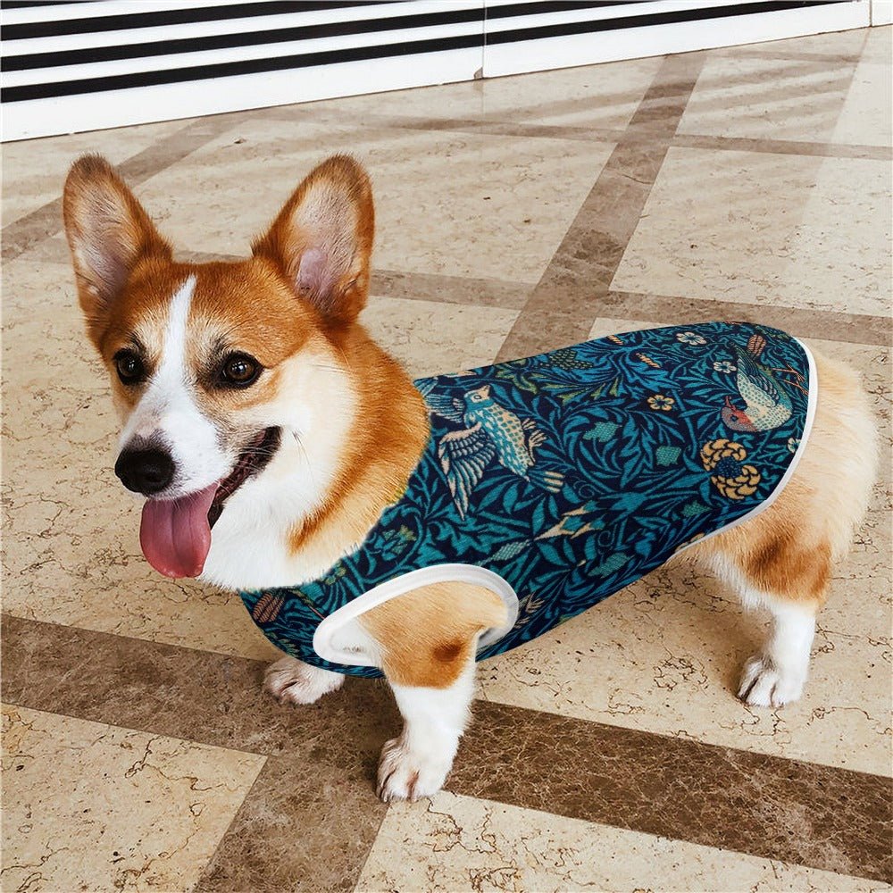 Dog Vest William Morris Bird Vintage Pattern Sleeveless Top