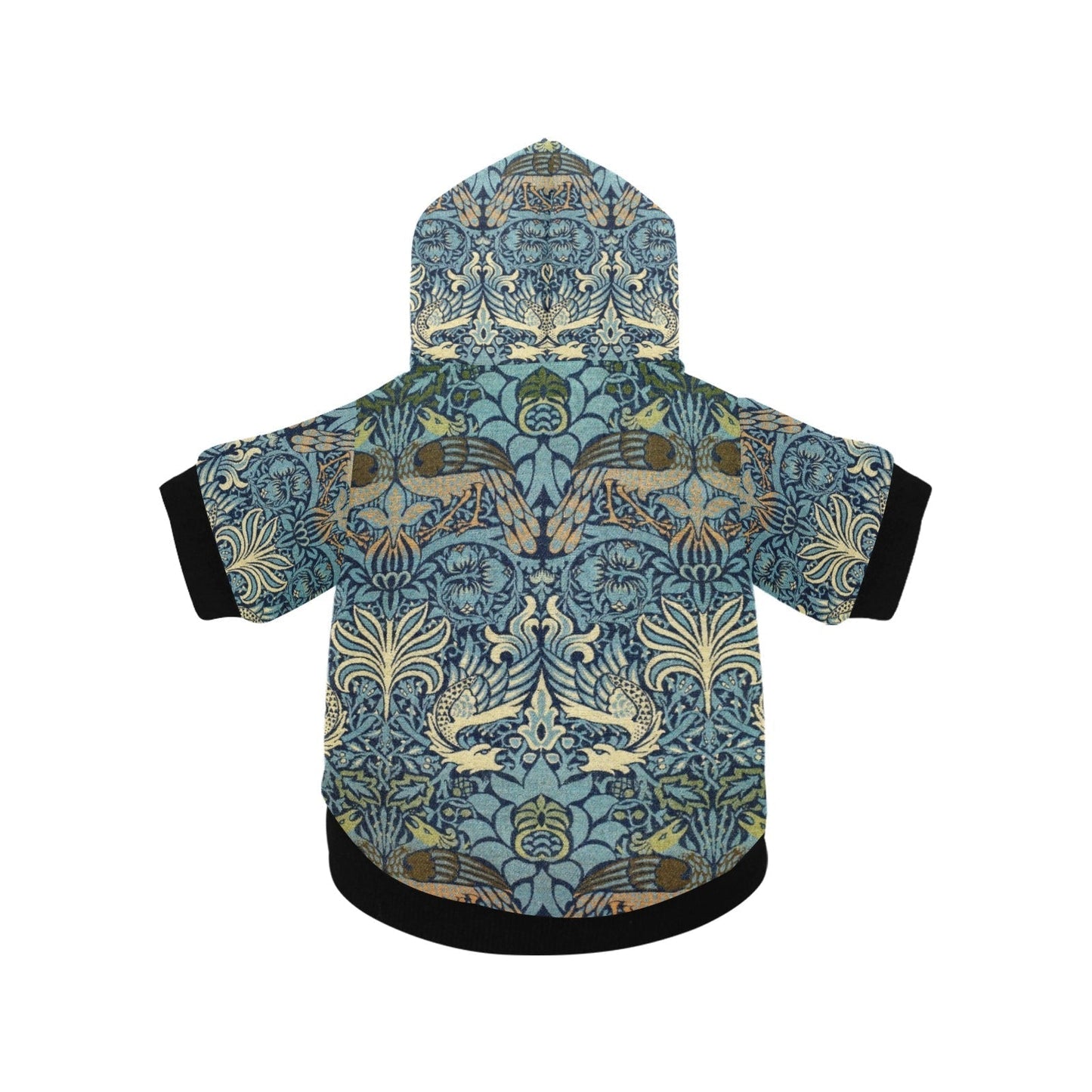 Dog Hoodie William Morris Peacock and Dragon Button Up Coat