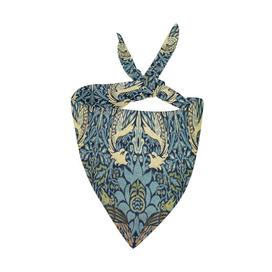Morris Peacock and Dragon Double-Sided Pet Bandana - Premium