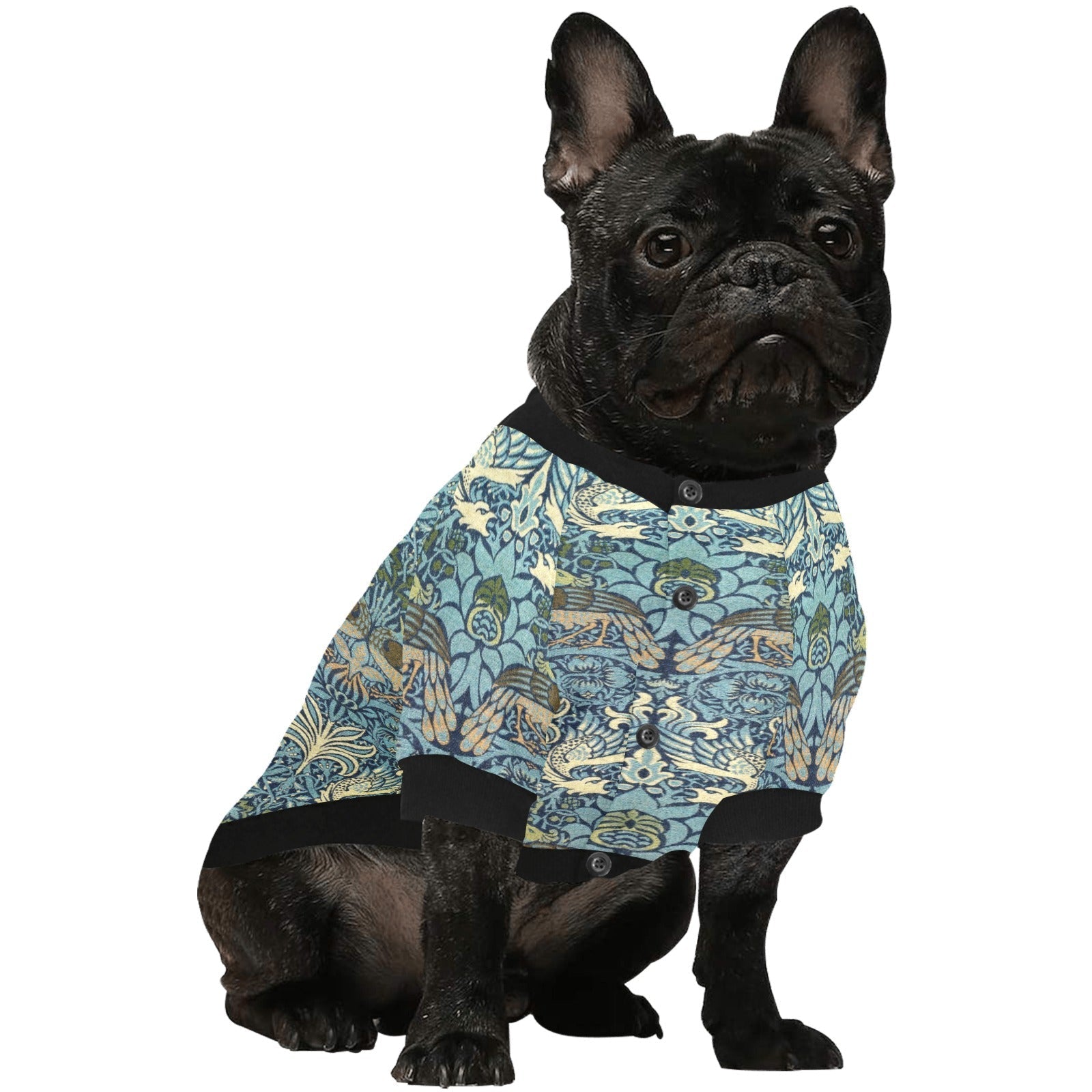 Morris Peacock and Dragon Round Neck Shirt - Premium Best - Majestic Pet Kingdom