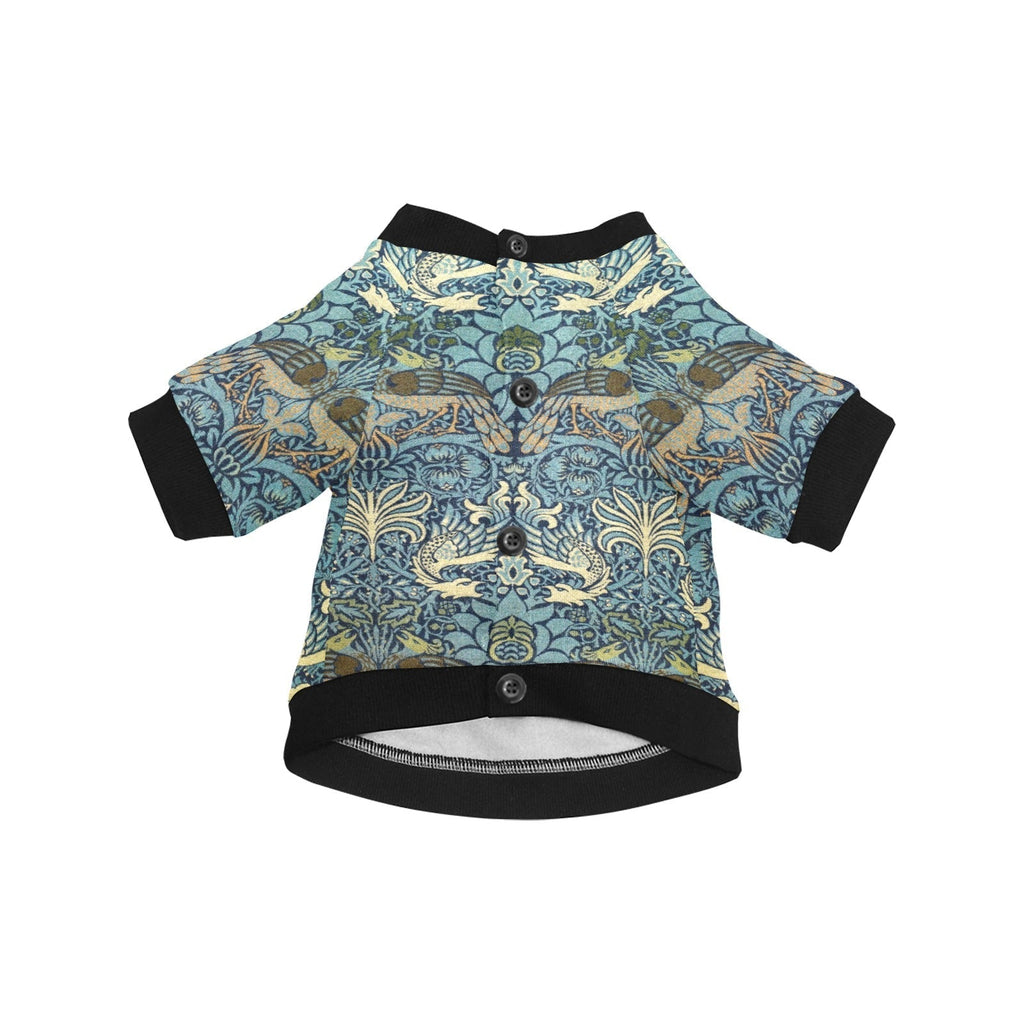 Morris Peacock and Dragon Round Neck Shirt - Premium Best - Majestic Pet Kingdom
