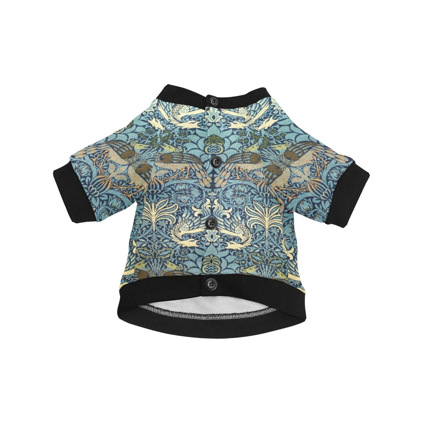 Morris Peacock and Dragon Round Neck Shirt - Premium Best - Majestic Pet Kingdom