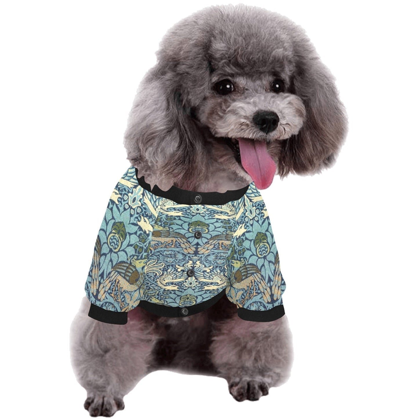 Morris Peacock and Dragon Round Neck Shirt - Premium Best - Majestic Pet Kingdom