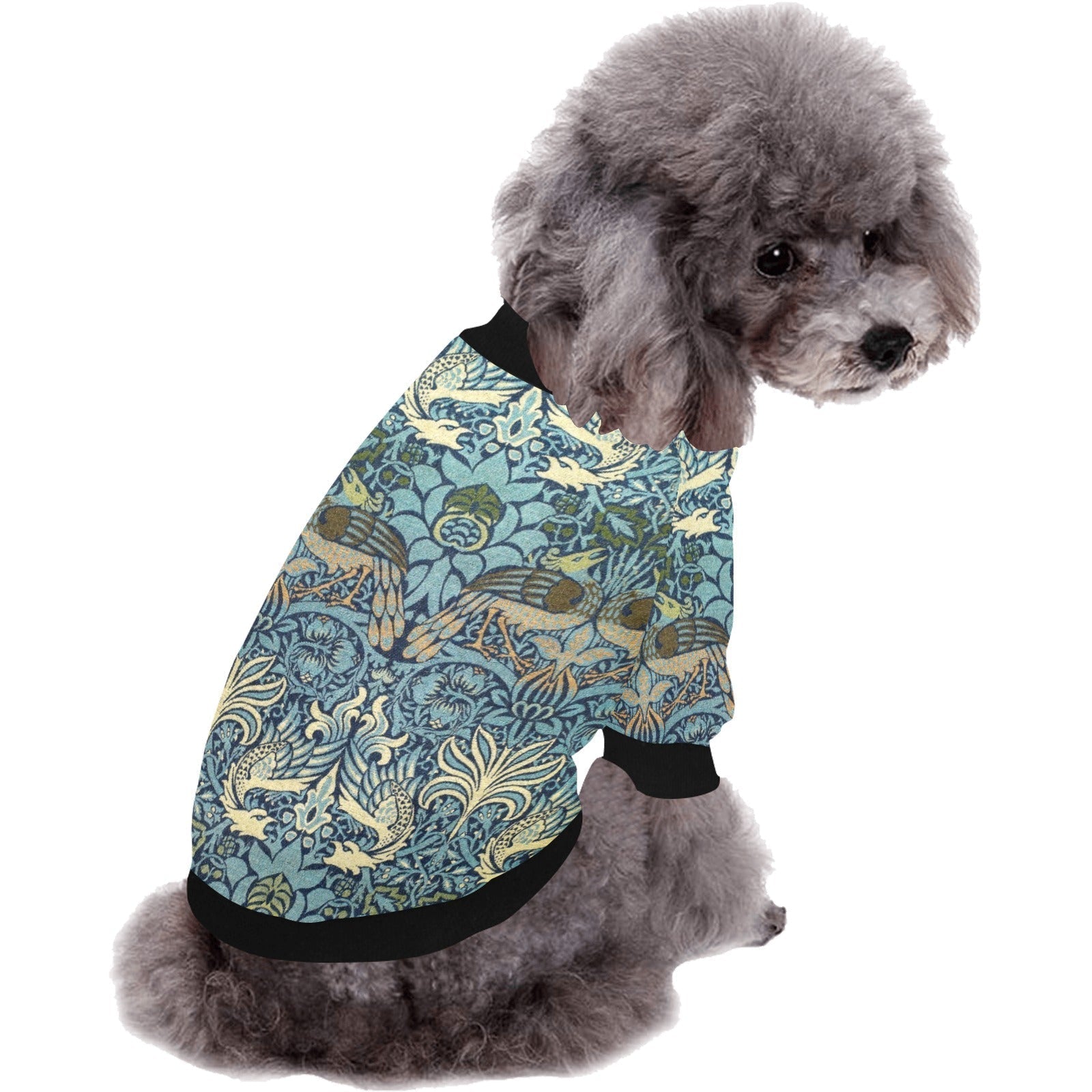 Morris Peacock and Dragon Round Neck Shirt - Premium Best - Majestic Pet Kingdom
