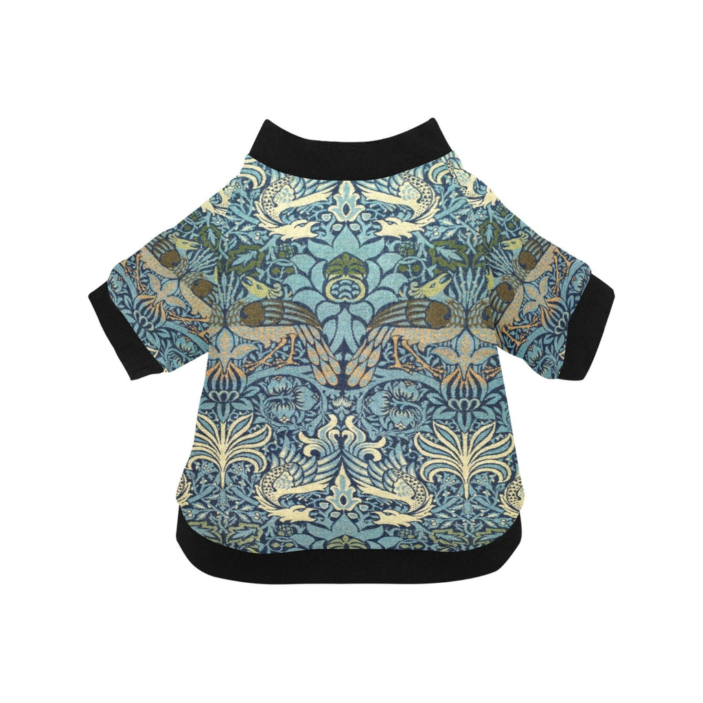 Morris Peacock and Dragon Round Neck Shirt - Premium Best - Majestic Pet Kingdom