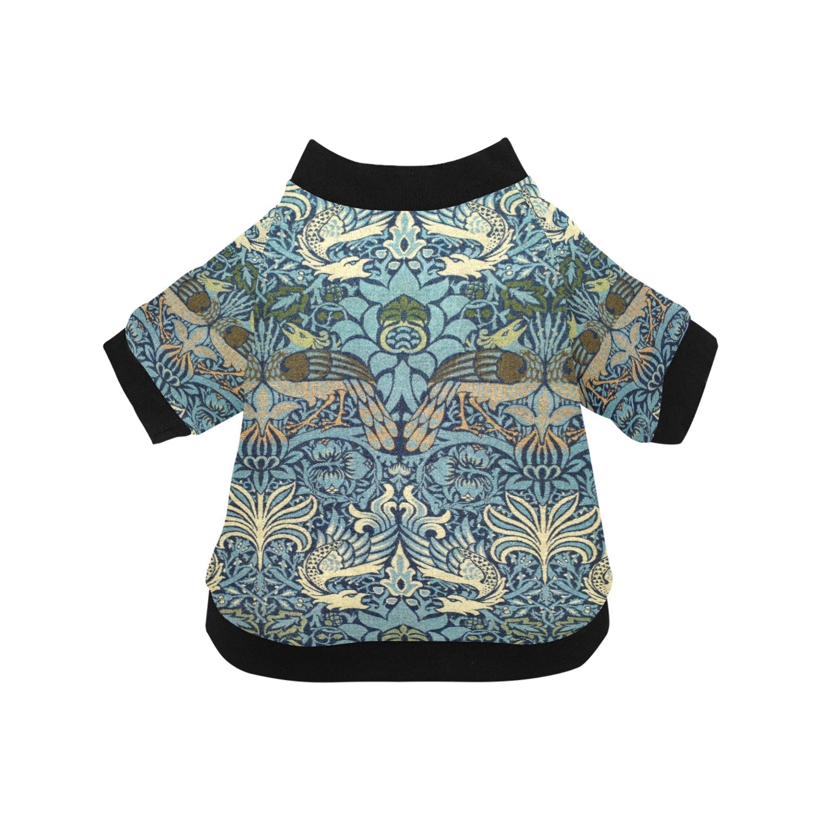 Morris Peacock and Dragon Round Neck Shirt - Premium Best - Majestic Pet Kingdom