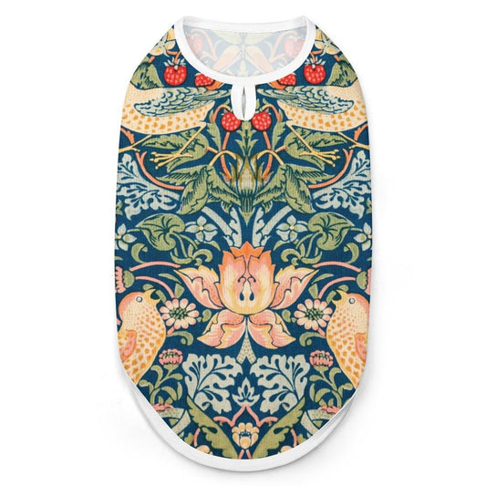 Dog Vest William Morris Strawberry Thief Sleeveless Pet Top - Main Feature View | Majestic Pet Kingdom