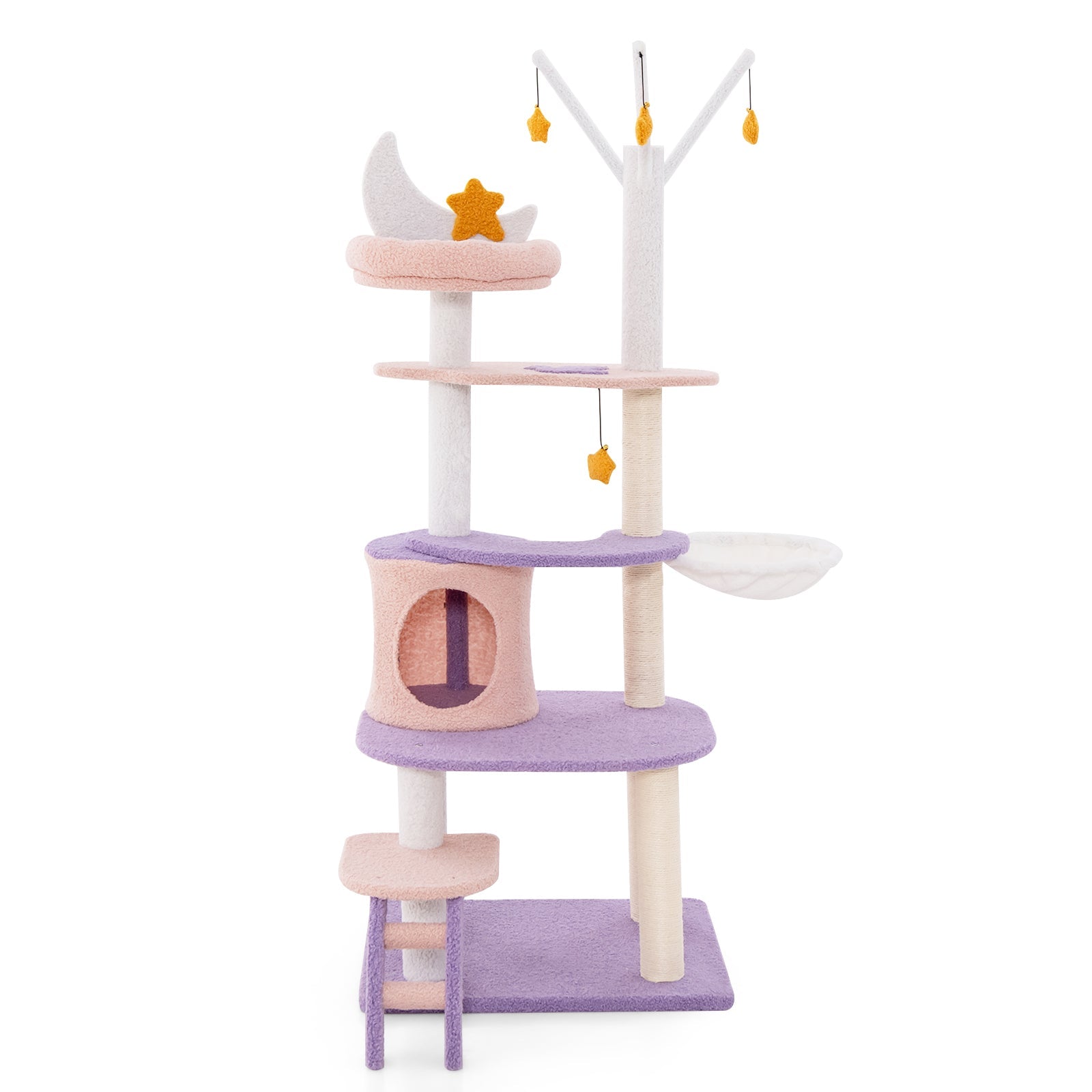 Multi-level Cat Tower with Sisal Covered Scratching Posts - Majestic Pet Kingdom