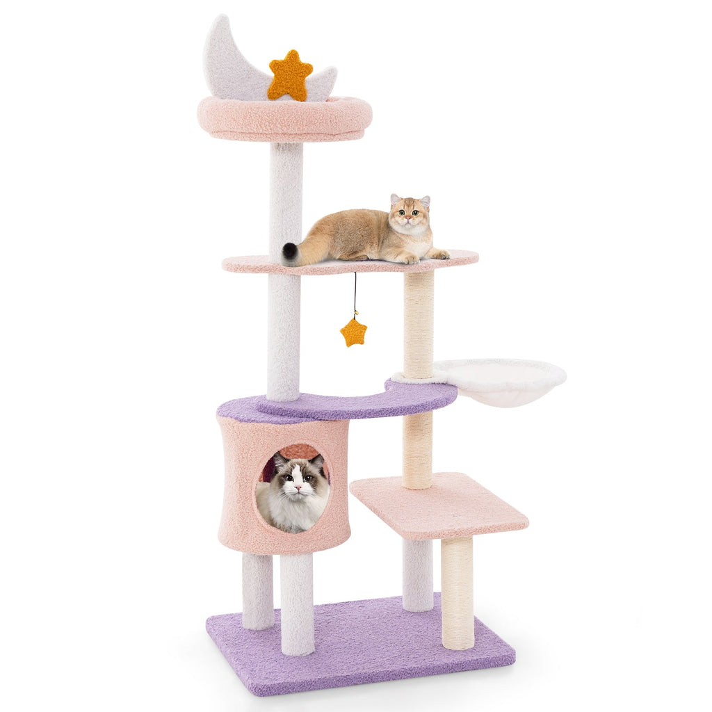 Multi-level Cat Tower with Sisal Covered Scratching Posts - Majestic Pet Kingdom