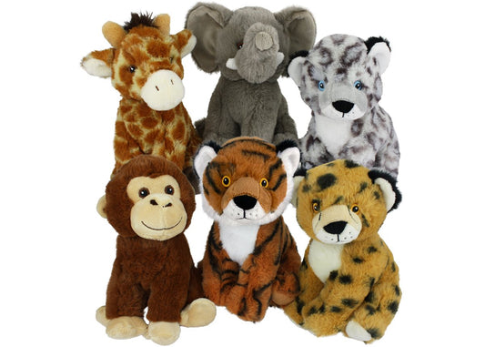 Dog Plush Toy Multipet Eco Safari Recycled Animal Squeak 8in - Main Feature View | Majestic Pet Kingdom