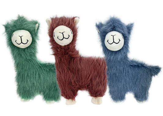 Dog Plush Toy Multipet Fuzzy Llama Soft Squeaky Animal 12in - Main Feature View | Majestic Pet Kingdom