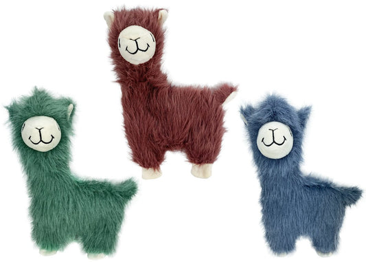 Dog Plush Toy Multipet Fuzzy Llama Soft Squeaky Animal 12in - Detail Angle 2 | Majestic Pet Kingdom