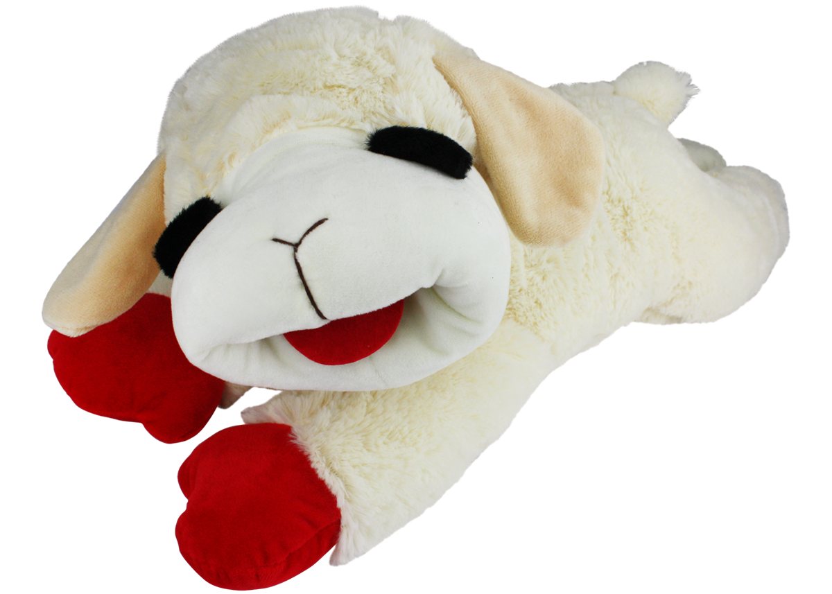 Dog Plush Toy Multipet Lamb Chop Classic Squeaky Soft 10.5in - Main Feature View | Majestic Pet Kingdom
