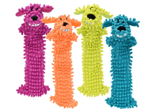 Dog Plush Toy Multipet Floppy Loofa Squeaky Soft Body 12-Inch - Main Feature View | Majestic Pet Kingdom