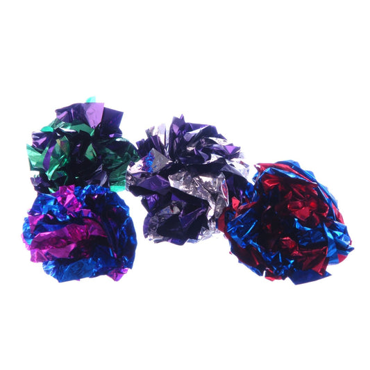 Jeffers Mylar Crackle Balls Cat Toys, 4 Pack Interactive Pet Toy | Majestic Pet Kingdom™